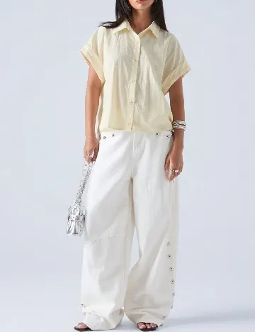 Camasa SHEIN, galben deschis