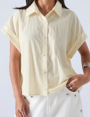 Camasa SHEIN, galben deschis