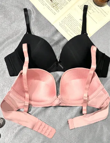 Set sutiene 2 bucati SHEIN, negru/roz