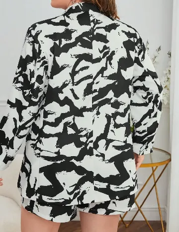 Compleu SHEIN CURVE, alb/negru