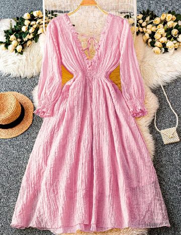 Rochie medie SHEIN CURVE, roz