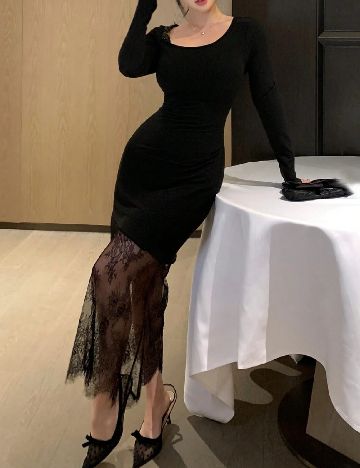 Rochie medie Dazy, negru