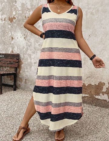 Rochie lunga SHEIN CURVE, mix culori