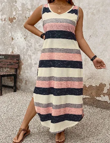Rochie lunga SHEIN CURVE, mix culori