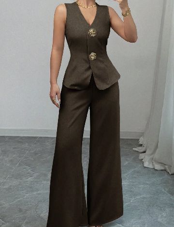 Compleu SHEIN, maro inchis