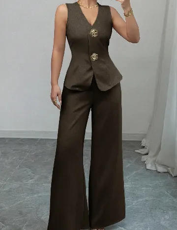 Compleu SHEIN, maro inchis