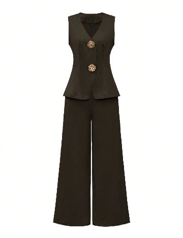 Compleu SHEIN, maro inchis