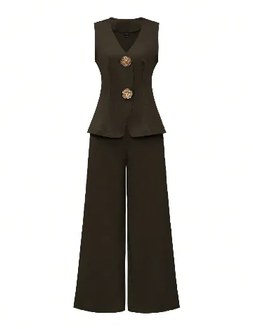 Compleu SHEIN, maro inchis