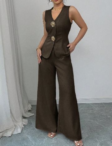 Compleu SHEIN, maro inchis