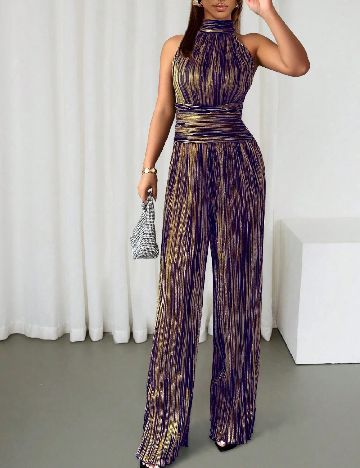 Salopeta SHEIN, mov/auriu