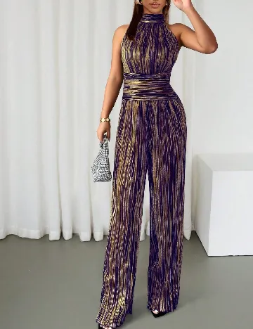 Salopeta SHEIN, mov/auriu