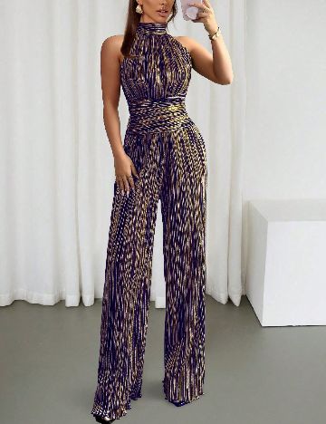 Salopeta SHEIN, mov/auriu