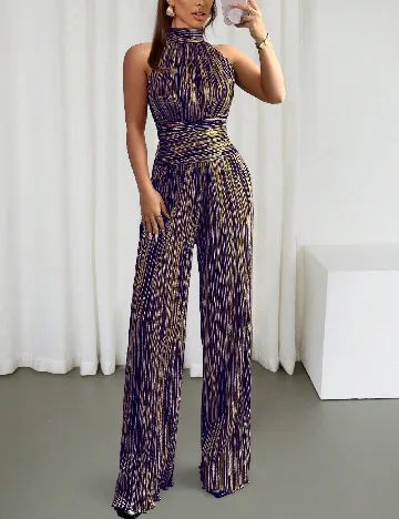 Salopeta SHEIN, mov/auriu