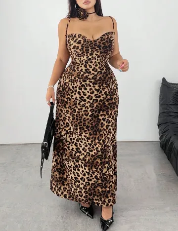Rochie lunga SHEIN CURVE, animal print