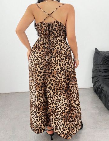 Rochie lunga SHEIN CURVE, animal print