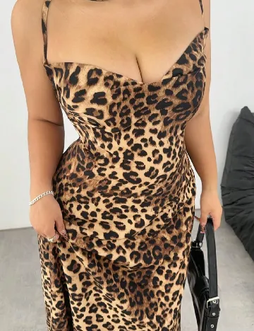 Rochie lunga SHEIN CURVE, animal print