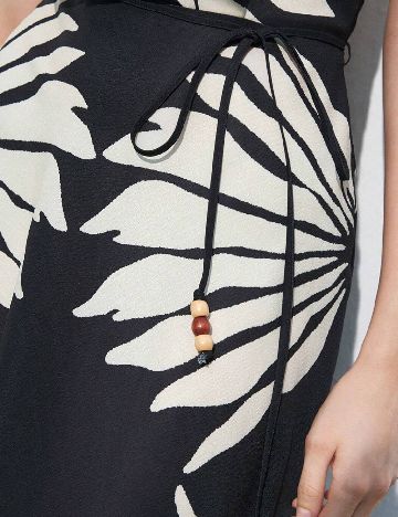 Rochie lunga SHEIN, crem/negru