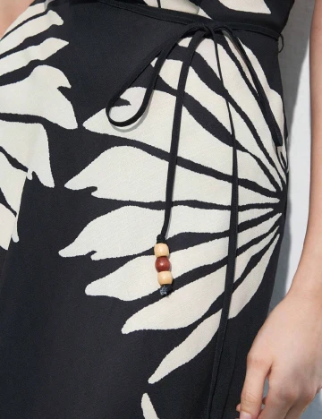 Rochie lunga SHEIN, crem/negru