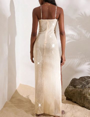 Rochie lunga SHEIN, crem