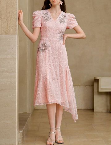 Rochie medie MOTF, roz