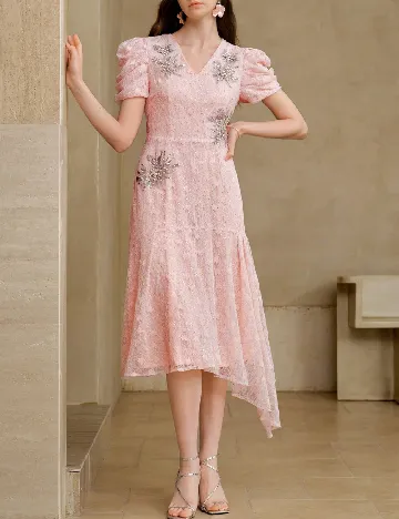 Rochie medie MOTF, roz