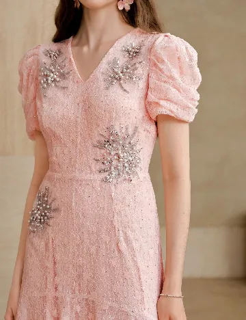 Rochie medie MOTF, roz