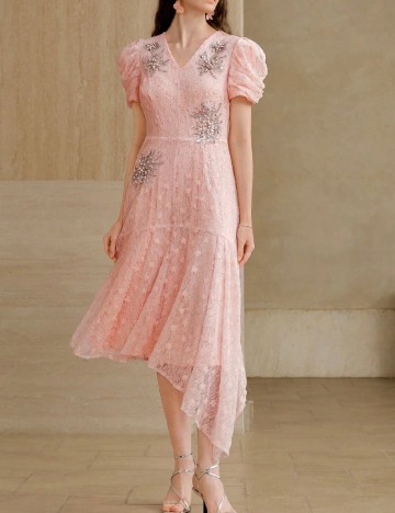 Rochie medie MOTF, roz