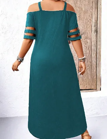Rochie lunga SHEIN CURVE, turcoaz