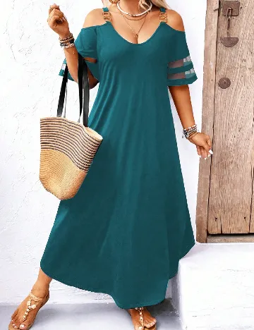 Rochie lunga SHEIN CURVE, turcoaz