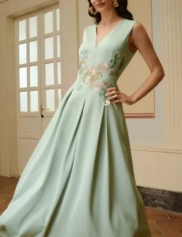 Rochie lunga MOTF, verde