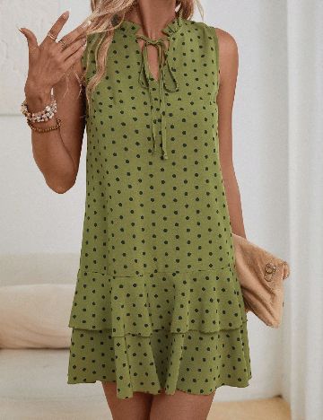 Rochie scurta Emery Rose, verde