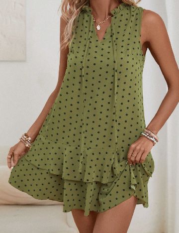 Rochie scurta Emery Rose, verde