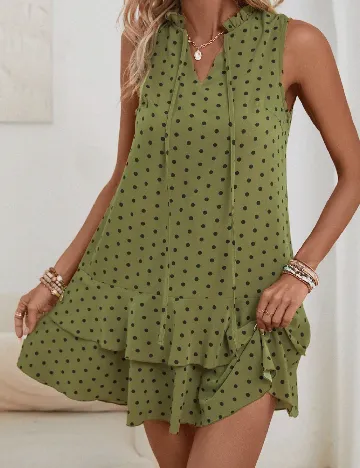 Rochie scurta Emery Rose, verde
