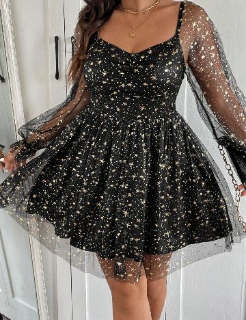 Rochie scurta SHEIN CURVE, negru