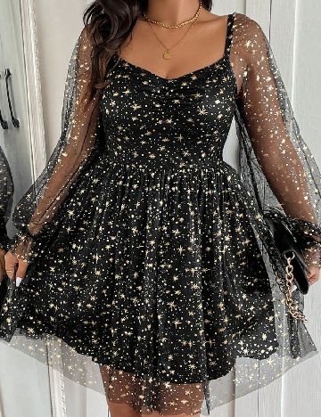 Rochie scurta SHEIN CURVE, negru