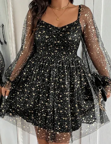 Rochie scurta SHEIN CURVE, negru