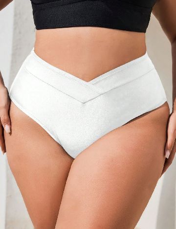 Chilot de  baie SHEIN CURVE, alb