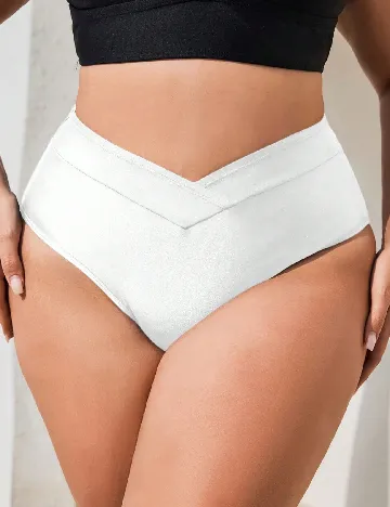 Chilot de  baie SHEIN CURVE, alb