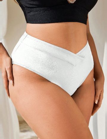 Chilot de  baie SHEIN CURVE, alb