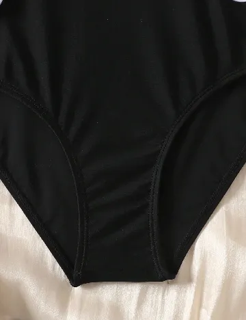 Costum de baie Shein Kids, alb/negru