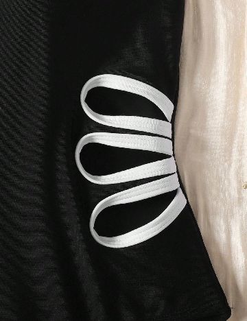 Costum de baie Shein Kids, alb/negru