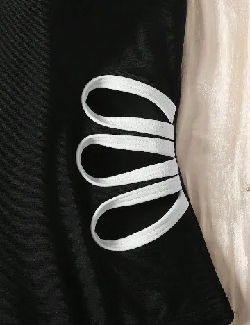 Costum de baie Shein Kids, alb/negru