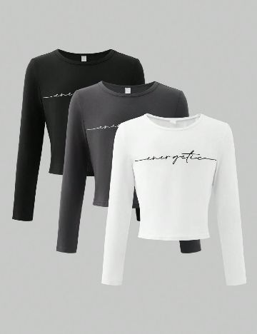 Set bluze 3 bucati Shein Kids, mix culori