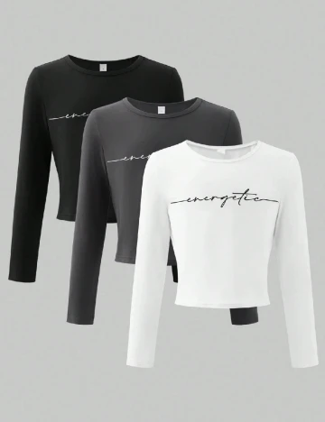 Set bluze 3 bucati Shein Kids, mix culori