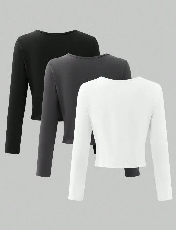 Set bluze 3 bucati Shein Kids, mix culori