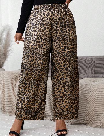 Pantaloni SHEIN CURVE, animal print