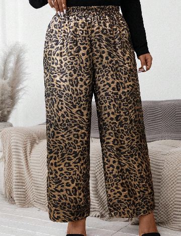 Pantaloni SHEIN CURVE, animal print