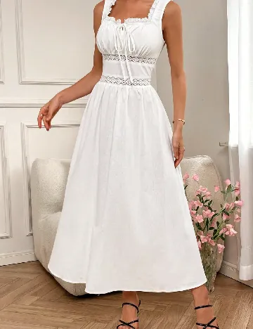 Rochie medie SHEIN, alb