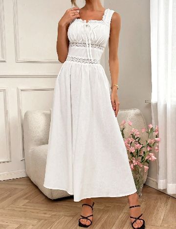 Rochie medie SHEIN, alb