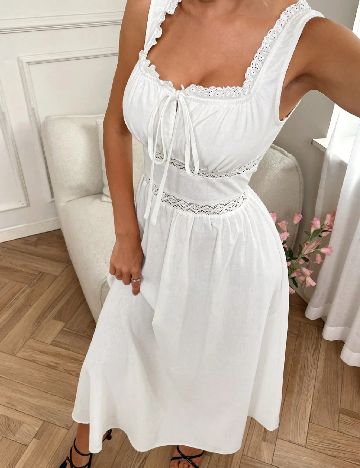 Rochie medie SHEIN, alb